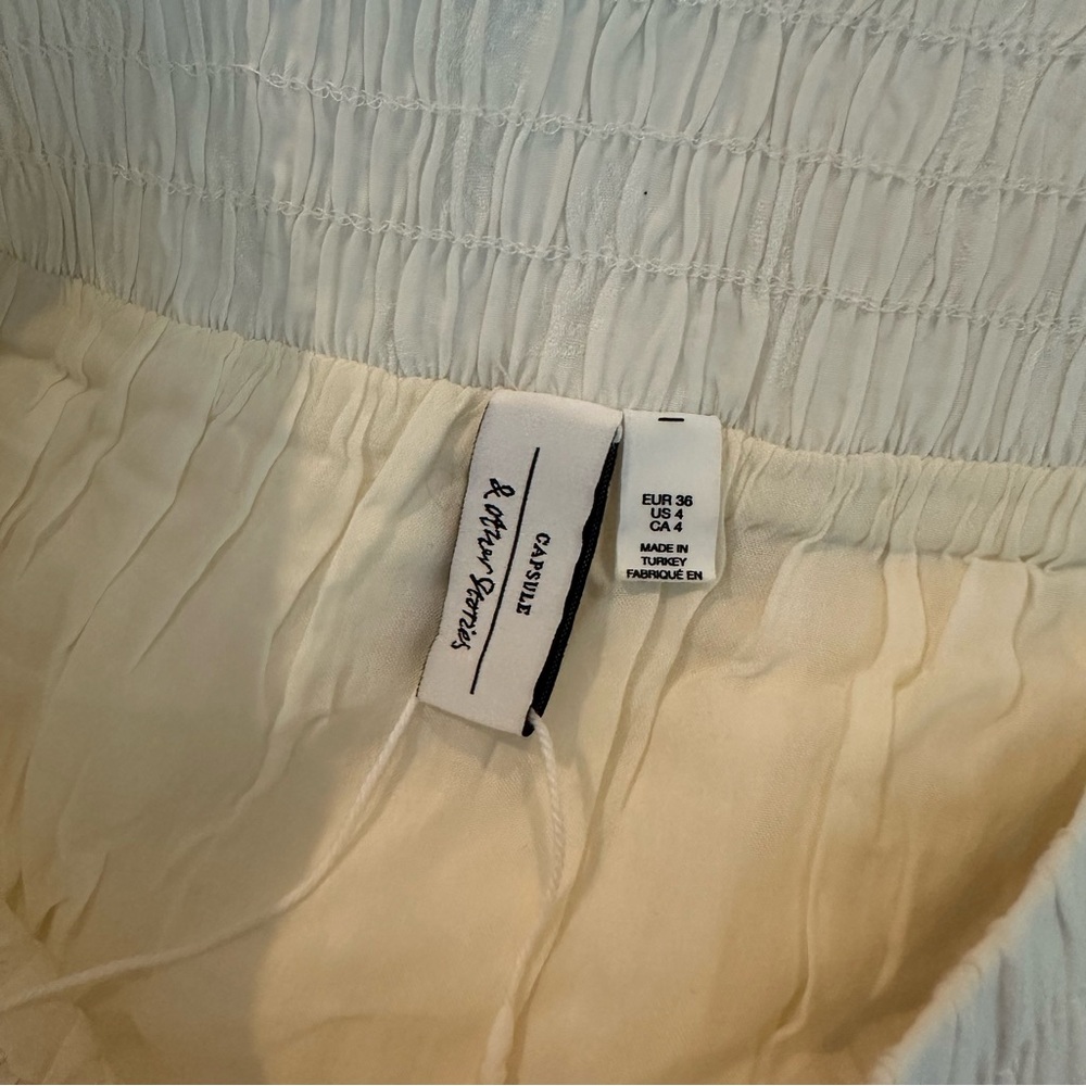 & Other Stories Cream Midi Skirt - Picture 6 of 7